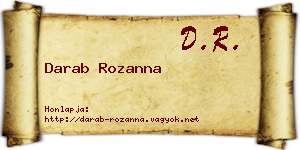 Darab Rozanna névjegykártya